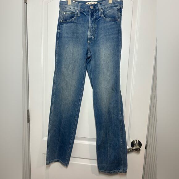 Amo Denim Womens Cora Denim Jean Straight Leg in Crescent chic 90s 100% cotton - Picture 5 of 12